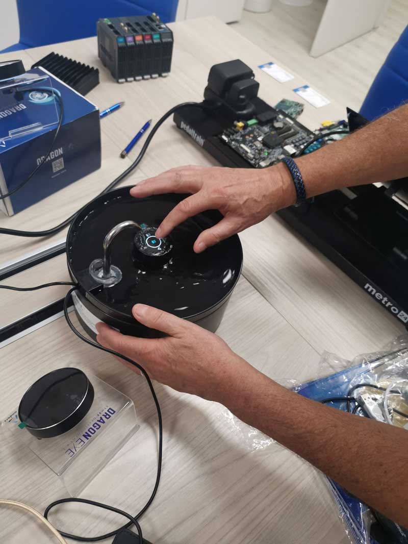 demonstrating our IP65 dragoneye at technology roadshow